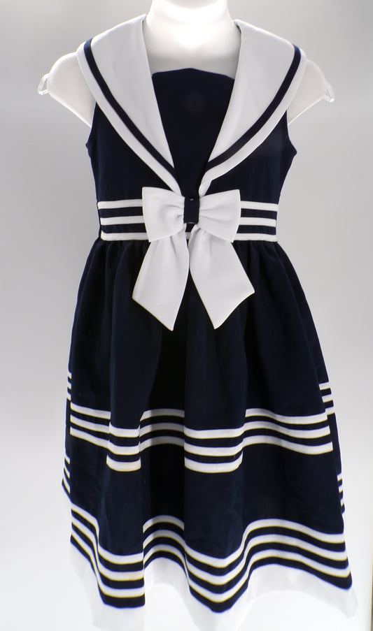Pre-Owned Costume Bonnie Jean  R48435 Large Child Navy Blue Dress Jazz