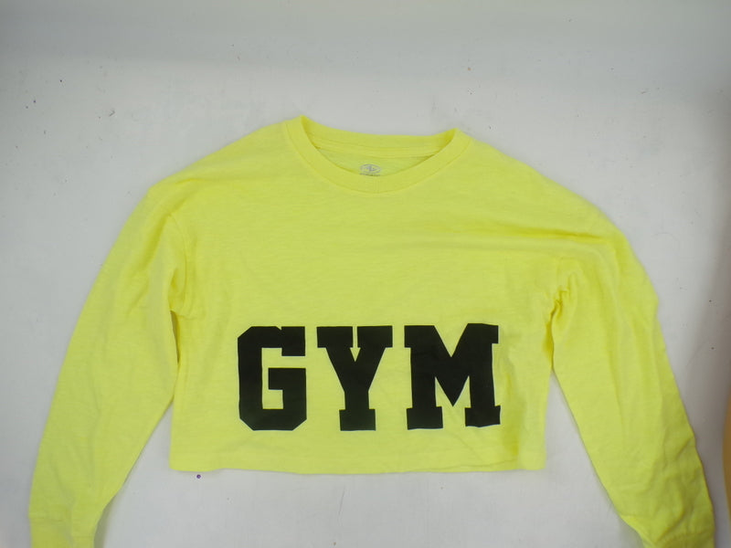 Pre-Owned Crop Tshirt Athletic  Gym XL Child Yellow  Gymnastics