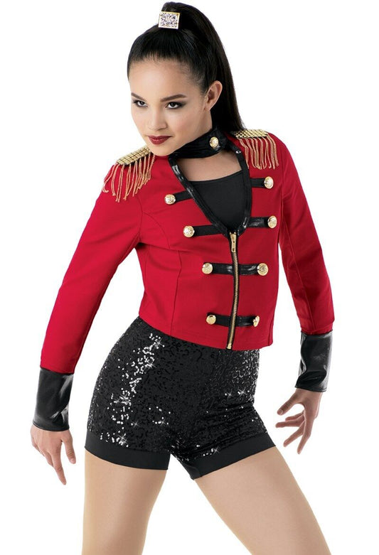 Pre-Owned Costume Weissman 10349 Large Child Red Jacket Jazz Sequin