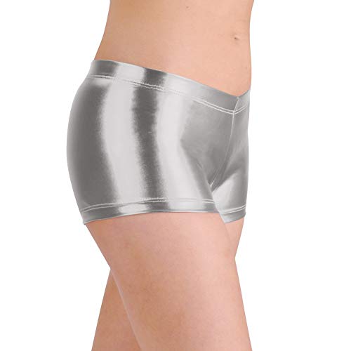 Pre-Owned Shorts DanZNMotion  256C Large Child Silver  Gymnastics Jazz