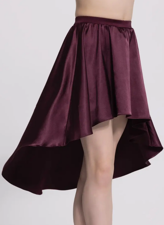 Pre-Owned Costume Hi-Low Skirt Weissman  S13808 Large Adult Burgundy Full Skirt Contemporary