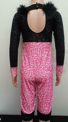 Pre-Owned Costume Art Stone 0052 Art Medium Child Pink Feathers Jazz Clogging Sequin