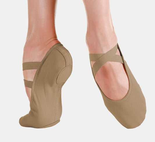 NEW NEW Ballet Shoes SoDanca Adult SD120 All Sizes Canvas SuntanSplit Sole