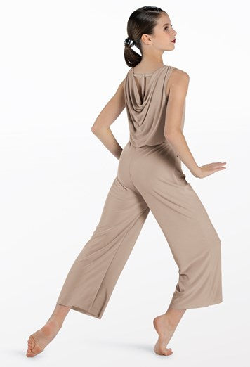 Pre-Owned Costume Weissman 13531 Medium Adult Beige Lyrical Jumpsuit