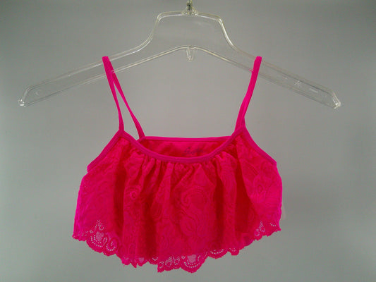 Pre-Owned Crop Top Showstopper   Large Child Neon Pink  Jazz Cheer