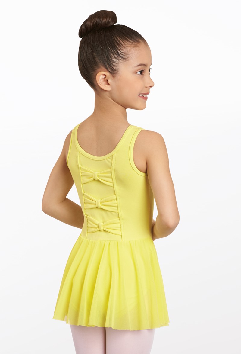 Pre-Owned Leotard Dress Balera D12104 Child Sizes Yellow Ballet Tap Jazz