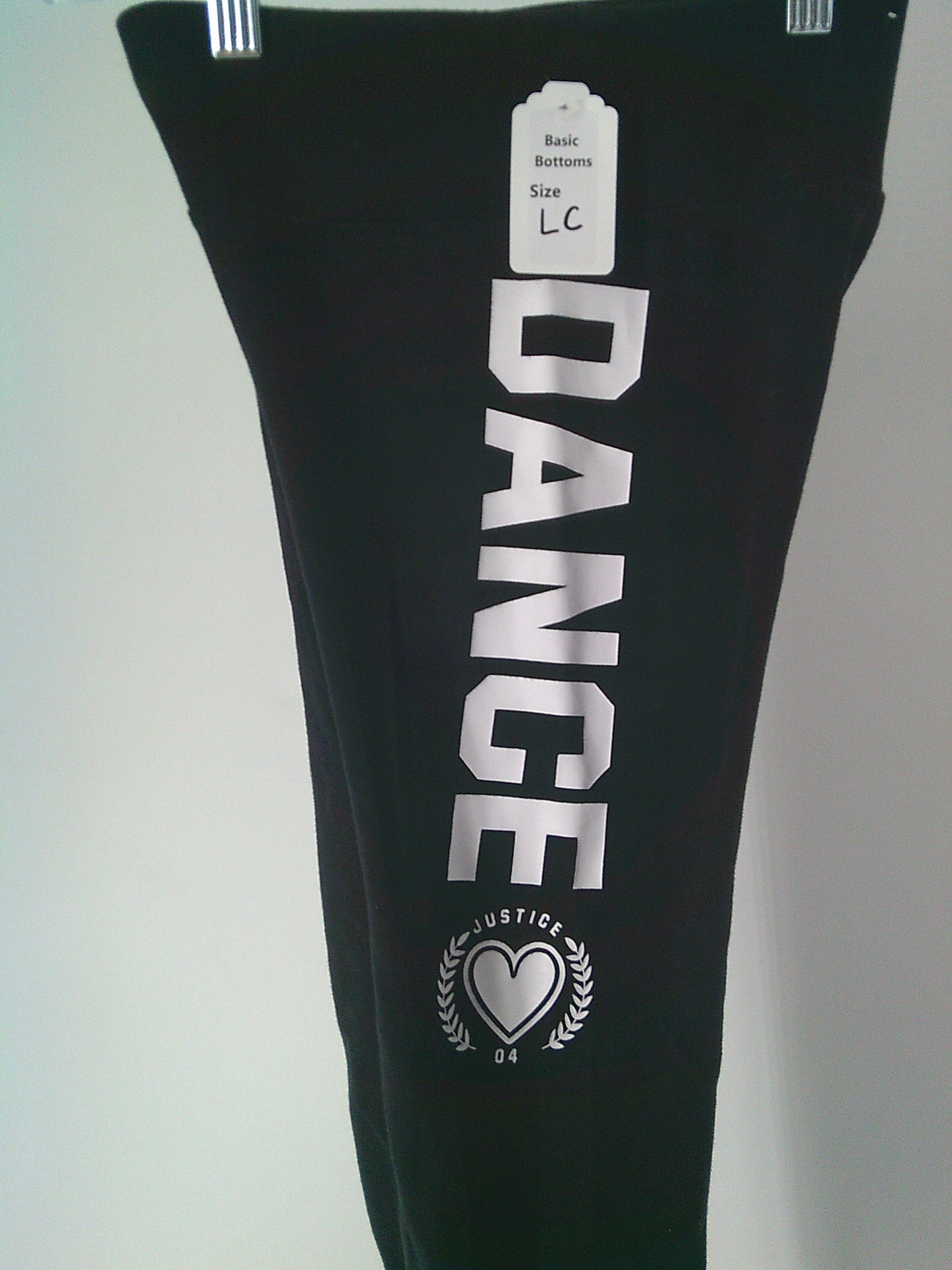 Pre-Owned Leggings Justice Large Child Black Jazz Tap Hip Hop