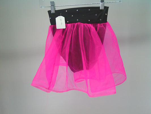 Pre-Owned Skort Kelle   Large Child Hot Pink  Jazz Rhinestone