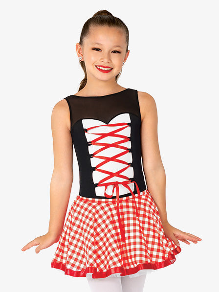 Pre-Owned Tutu Skirt Gracie  GRA225 Large Child Red  Jazz Tap Clogging  Little Red Riding Hood