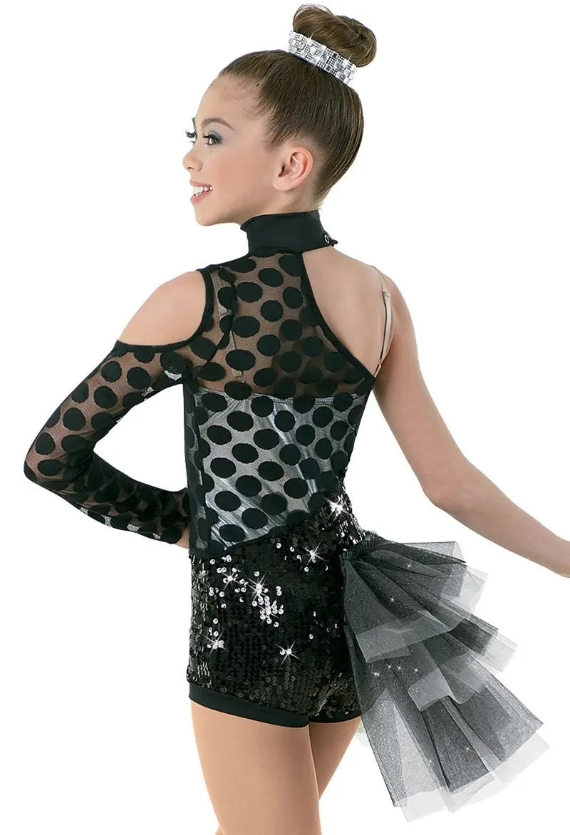 Pre-Owned Costume Weissman  9252 Small Adult Silver  Tutu Jazz Sequin