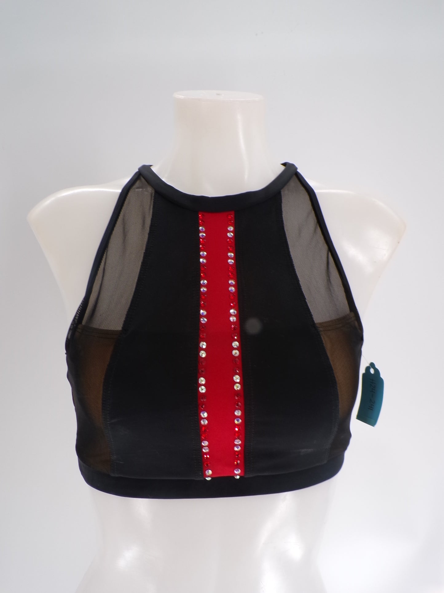 Pre-Owned Costume Top w/Stones Nine 8   Medium Adult Red  Jazz Tap