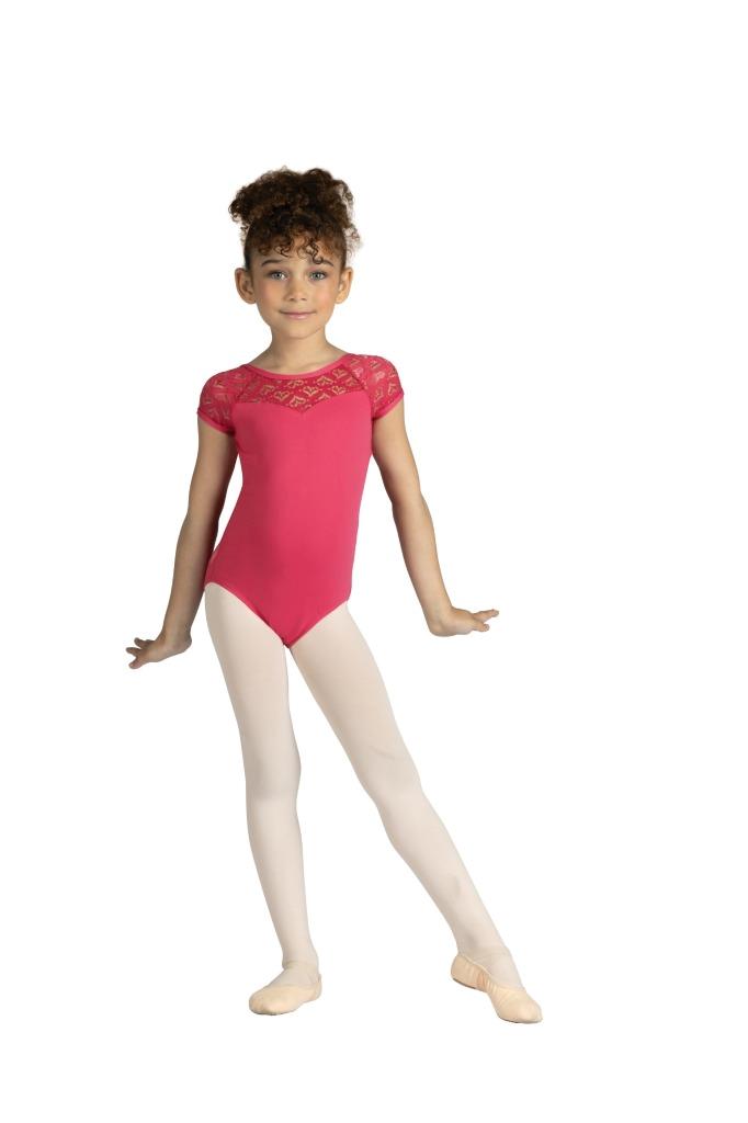 New Leotard Danz N Motion 23107C Kids Sizes Black & Pink Ballet Jazz
