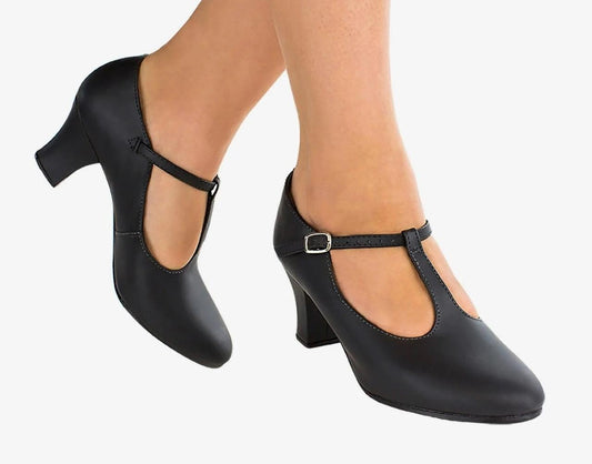 Pre-Owned Jazz Musical Shoes So Danca Adult  Character Leather T-Strap