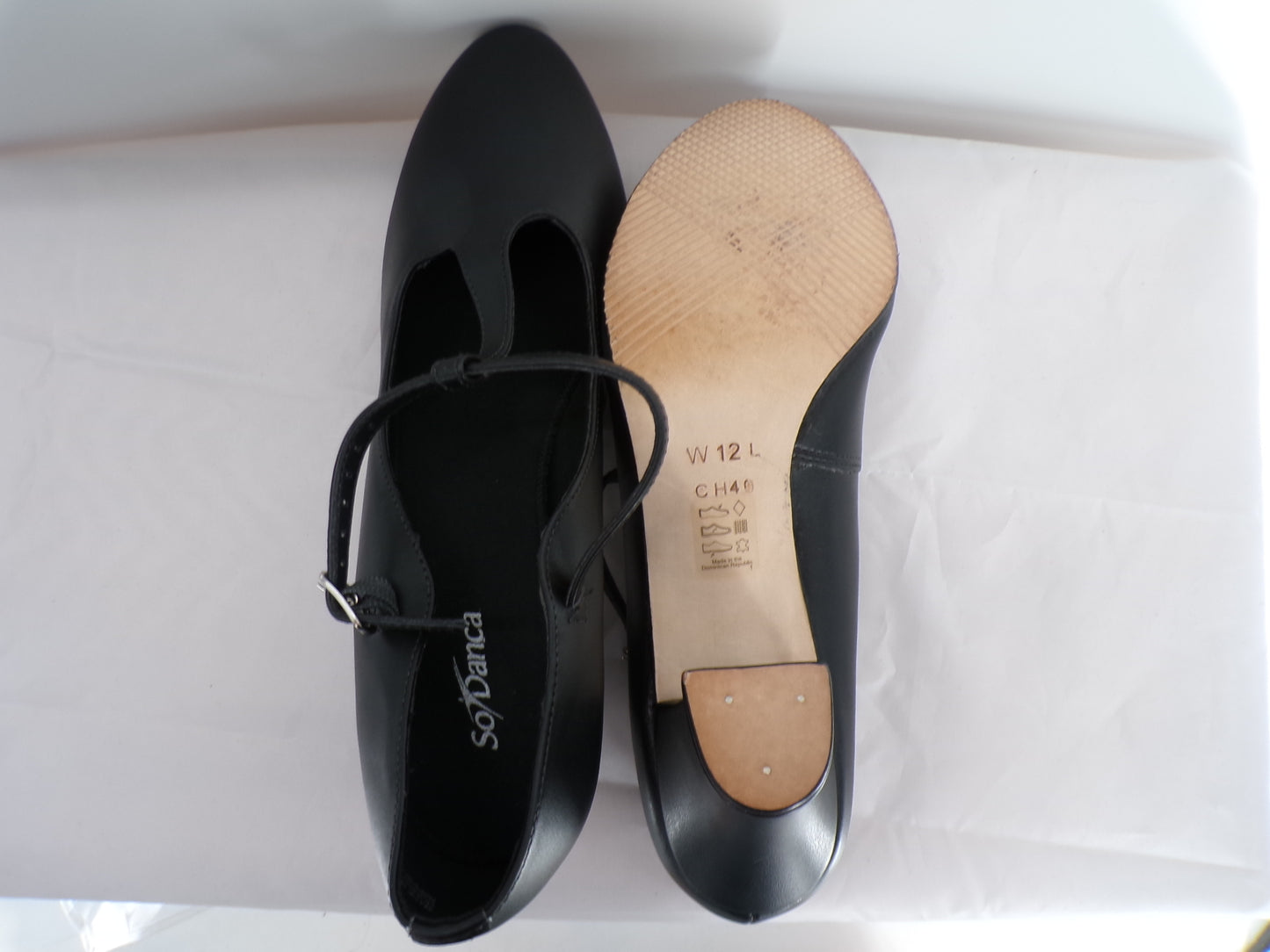 Pre-Owned Jazz Musical Shoes So Danca Adult  Character Leather T-Strap