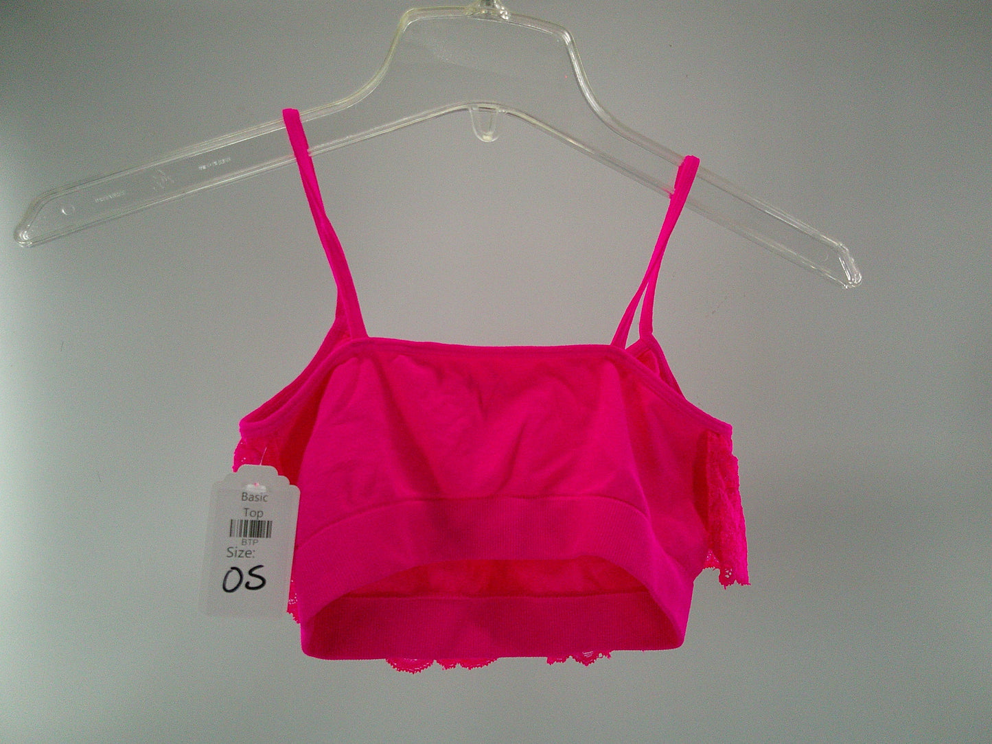 Pre-Owned Crop Top Showstopper   Large Child Neon Pink  Jazz Cheer