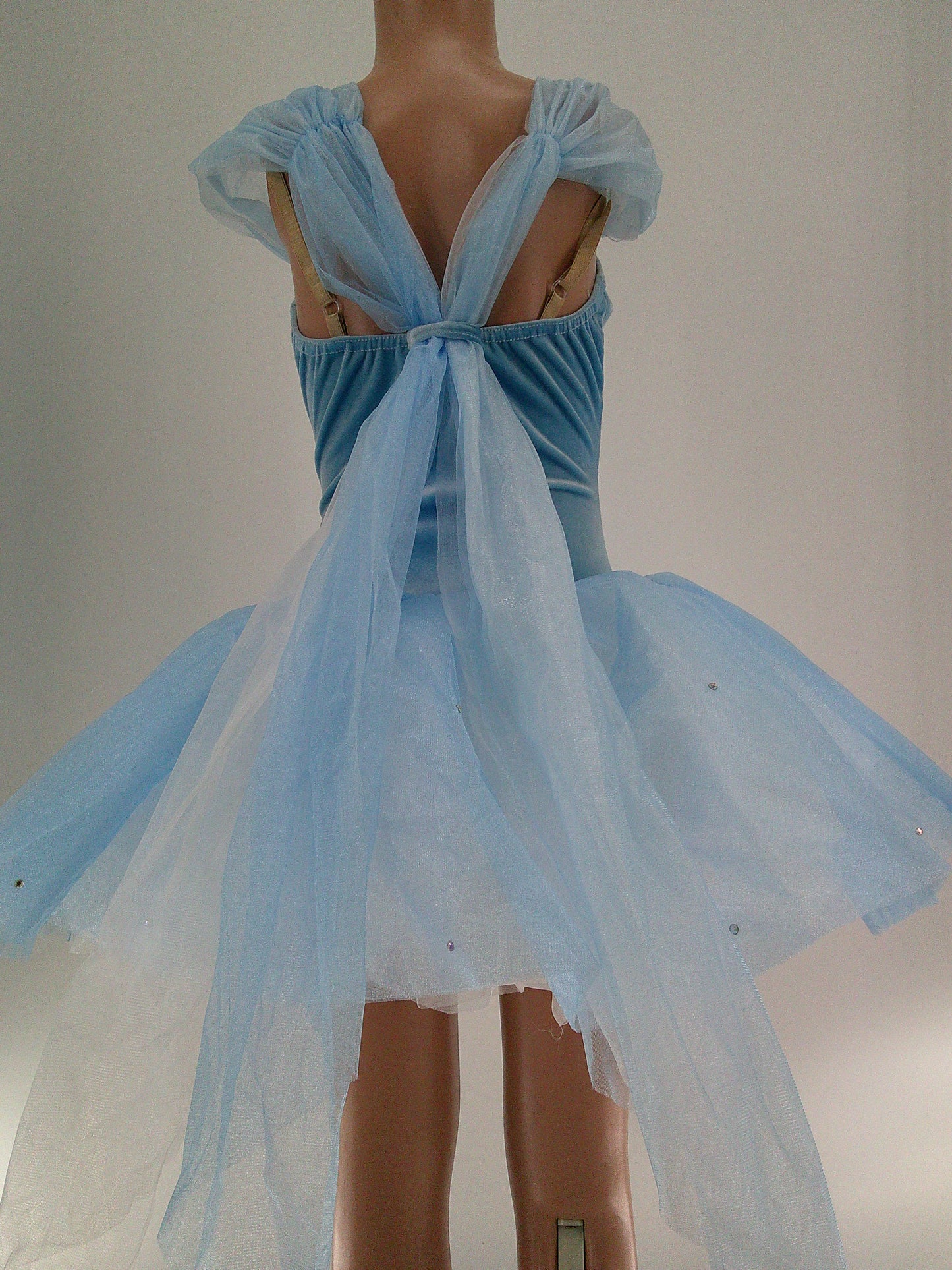 Pre-Owned Costume Costume Gallery Medium Child Blue Tutu Ballet YAGP Rhinestone Elsa