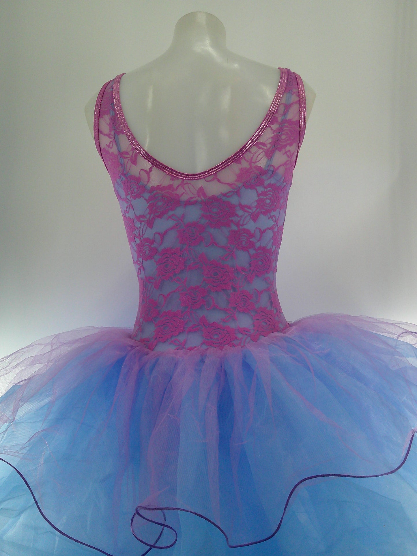 Pre-Owned Costume Curtain Call E1175L Medium Adult Blue Tutu Ballet Metallic