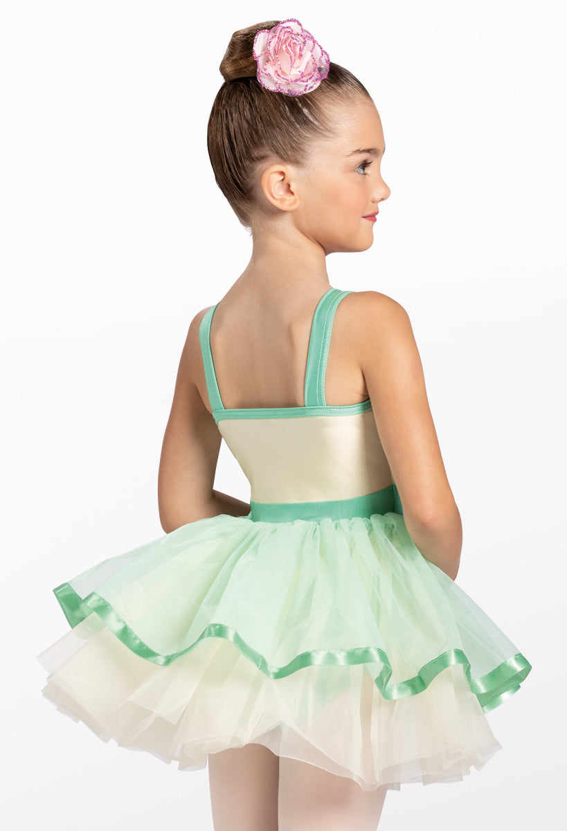 Pre-Owned Costume Weissman 13182 Small Child Peach Tutu Dress Ballet Pageant Sequin (Copy)