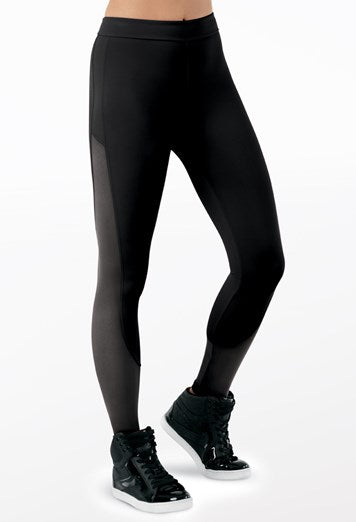 Pre-Owned Leggings Medium Child Black Balera MT9859 Mesh insert Jazz Tap