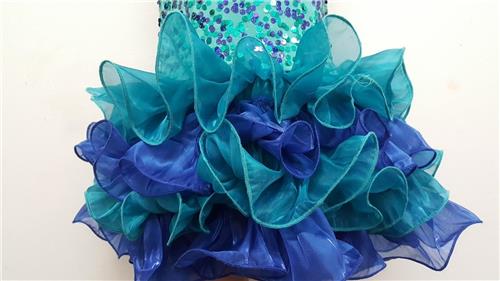 Pre-Owned Costume Curtain Call E2016 Medium Child Teal Green Blue Ballet