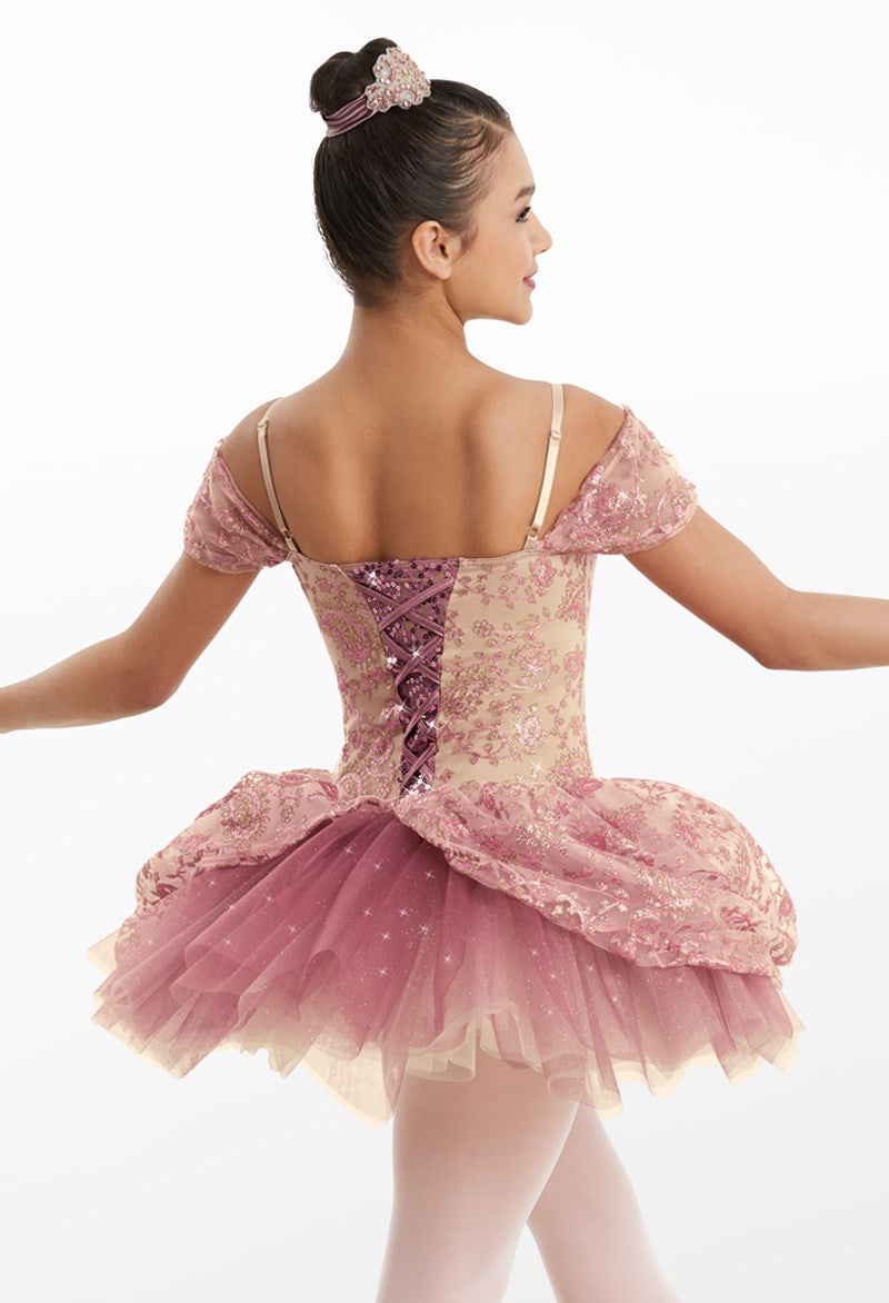 Pre-Owned Costume Weissman  11095 Large Child Ballet Pink Tutu Ballet Pointe Sequins Sugar Plum Fairy