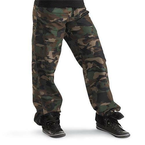 Pre-Owned Cargo Pants Urban Groove AH3729 Medium Adult Camo Green Jazz