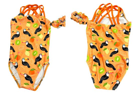 New Gymnastics Leotard Orange Colorful Toddler XXS Child