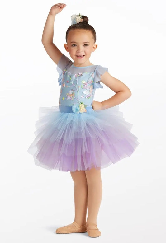 Pre-Owned Costume Weissman  15641 Small Child Blue Tutu Ballet  Sequin