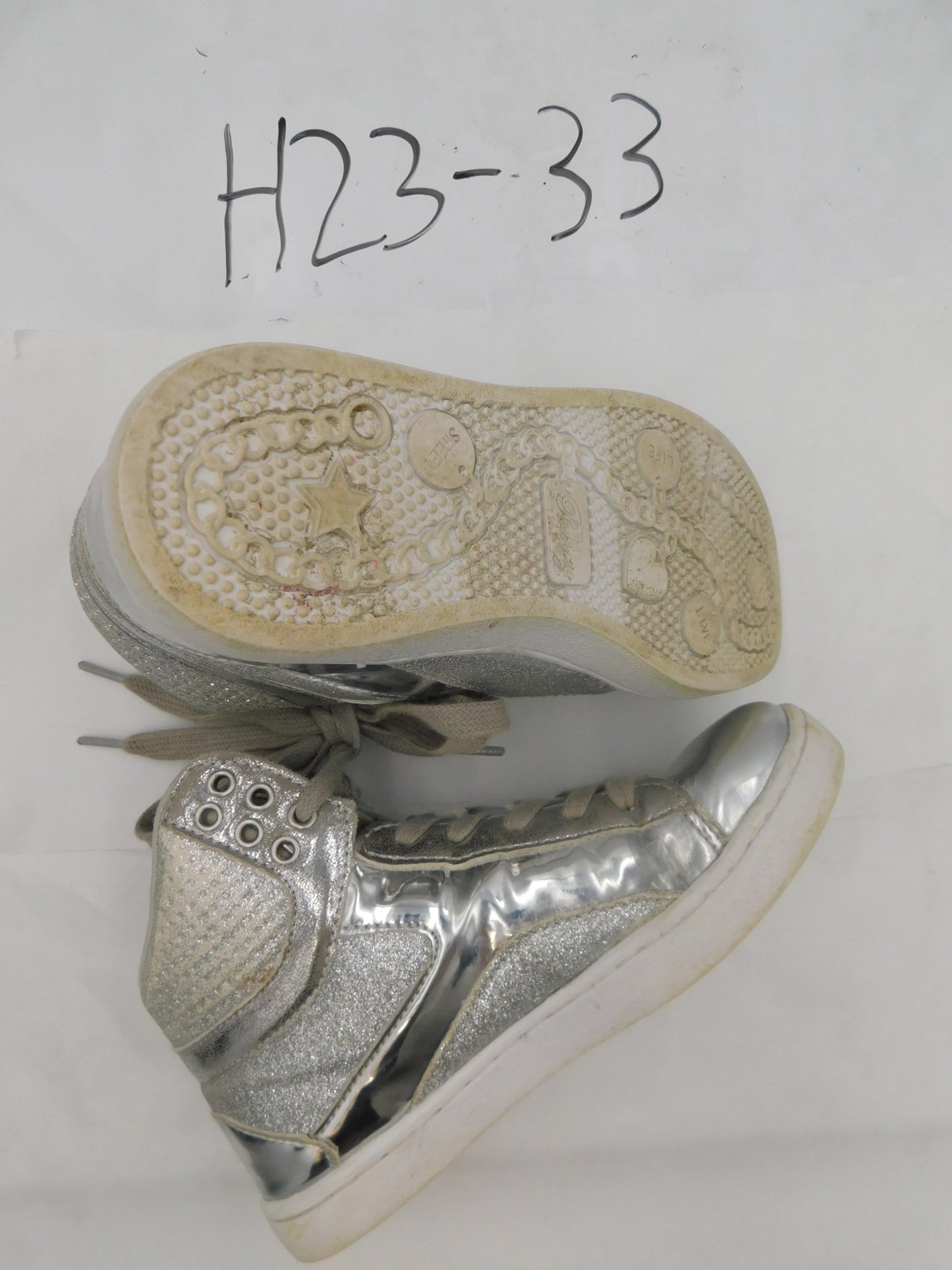 Pre-Owned Hip Hop Shoes Pastry Big Kid 2M Sneakers Leather Glitter