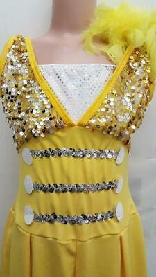 Pre-Owned Costume Curtain Call XL Child Yellow Tap Sequin