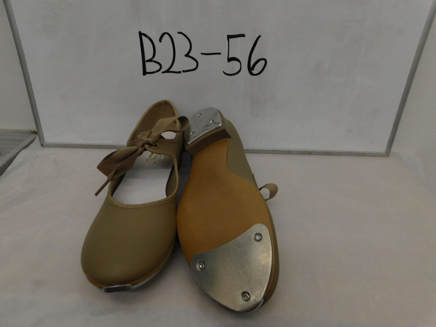 Pre-Owned Tap Shoes Barbette Adult 7W Tyette Leather Ribbon Student