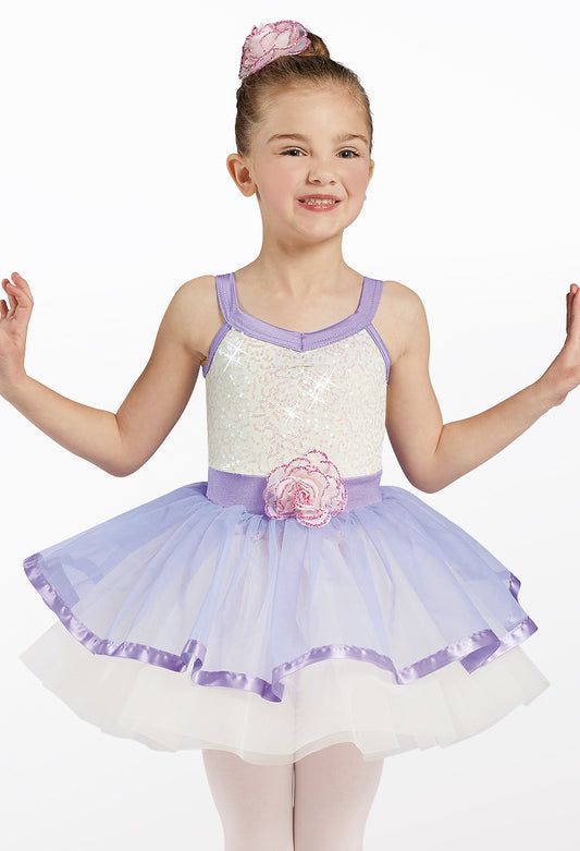 Pre-Owned Costume Weissman  13182 Medium Child Lavender Tutu Dress Ballet Sequin (Copy)