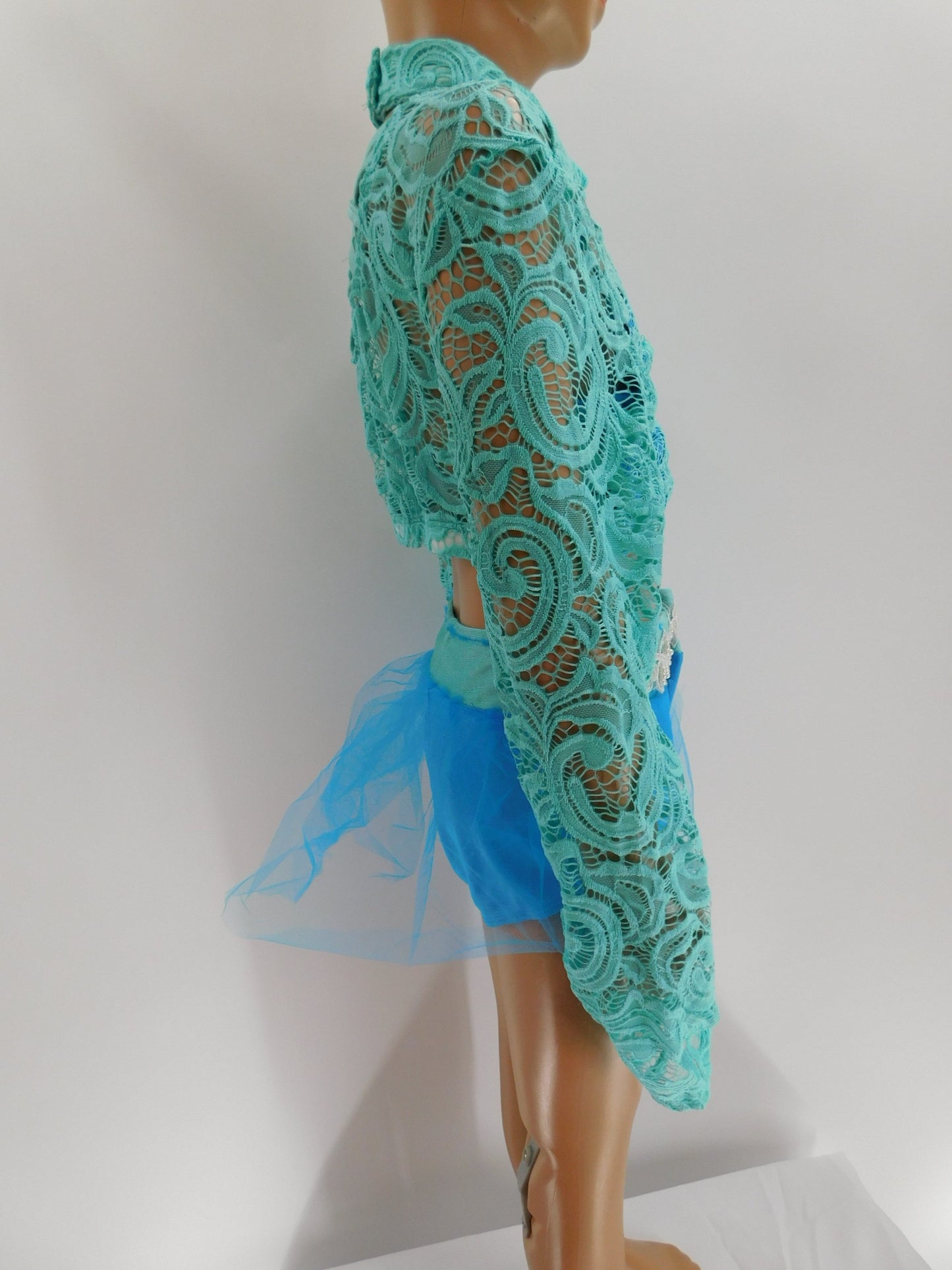 Pre-Owned Costume Iefiel Large Child Turquoise Contemporary