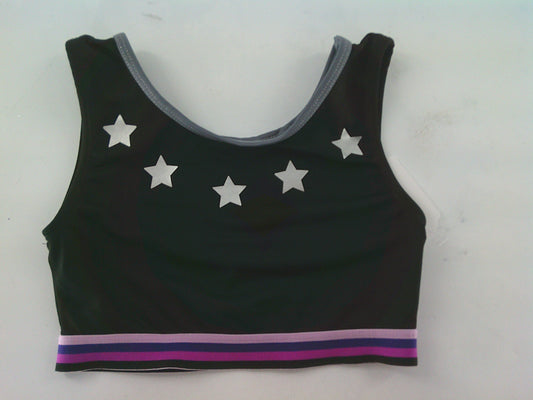 Pre-Owned Sports Bra More Than Magic   Medium Child Black Pink  Jazz Cheer