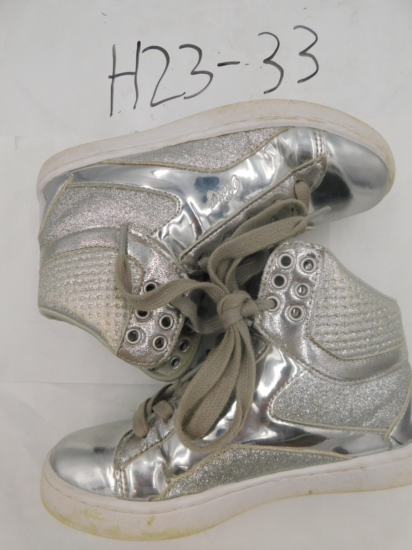 Pre-Owned Hip Hop Shoes Pastry Big Kid 2M Sneakers Leather Glitter