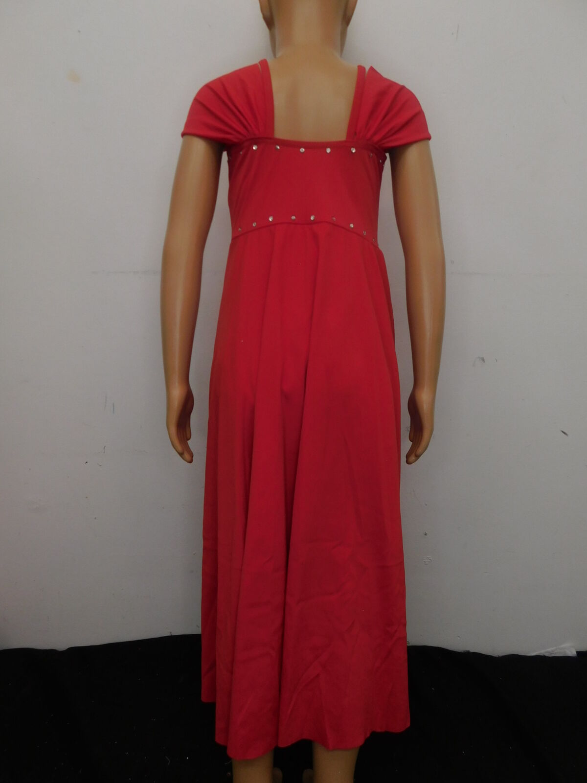 Pre-Owned Costume Weissman  Ruffle Dress Medium Child Red  Lyrical