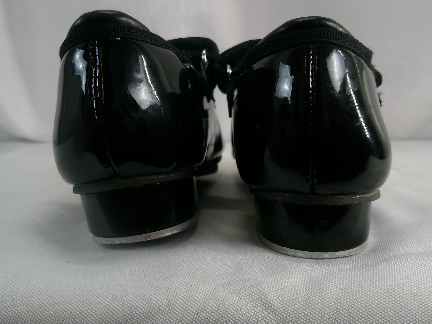 Pre-Owned Tap Shoes Revolution Girls 11M Black Mary Jane Leather Loop Strap