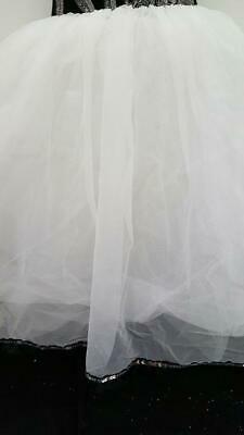 Pre-Owned Costume Curtain Call  E1382 Large Child White Long Tutu Ballet Glitter