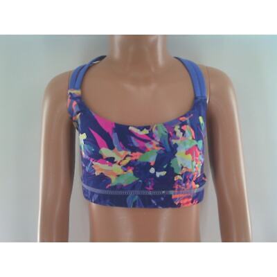 Dance Sports Bra Medium Child Purple Hawaiin Champion Strappy Cheer Gymnastics