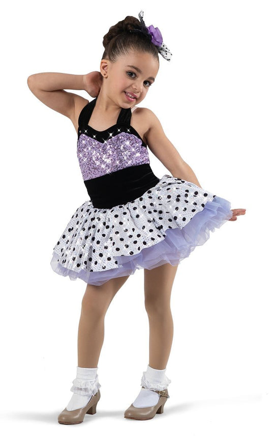 Pre-Owned Costume Costume Gallery   Intermediate Child Purple Dress Tap Sequin