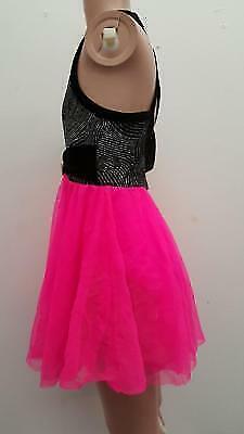 Pre-Owned Costume Weissman  3062 Large Child Hot Pink Glitter Bust Dress Jazz Lyrical