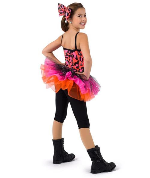 Pre-Owned Costume XL Child Pink A Wish Come True V1900 Jazz Tap Hip Hop Unitard Sparkle Tutu