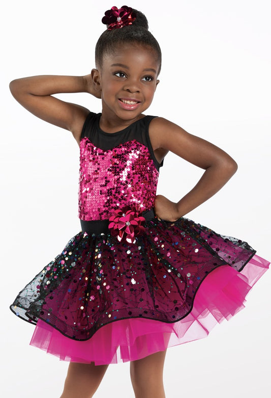 Pre-Owned Costume Weissman 14365 Small Child Pink Jazz Sequin