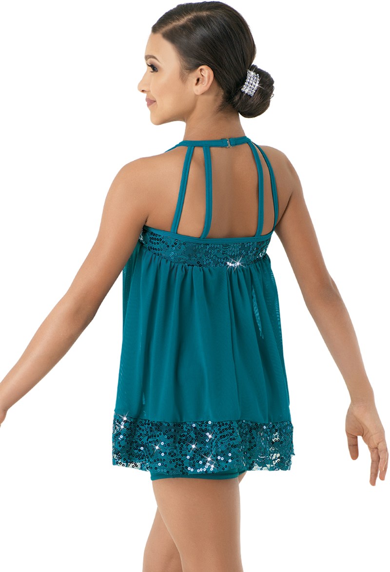 Pre-Owned Costume Weissman  10267 Medium Child Teal  Lyrical