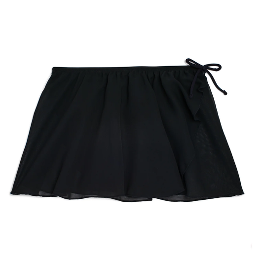 Pre-Owned Ballet Skirt XS Child Black Pull On with Bow Tap Jazz