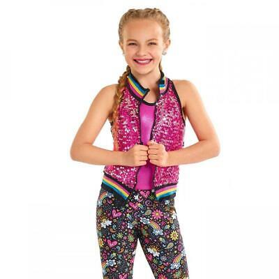 Pre-Owned Costume Curtain Call  E2291 Medium Child Pink  Jazz Sequin