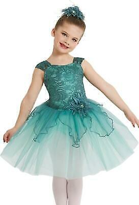 Pre-Owned Costume Weissman  11798 Small Child Sage Tutu Ballet Pageant Sequin