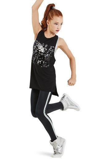 Pre-Owned Costume Weissman 12381 Medium Adult Black Hip Hop Sequin