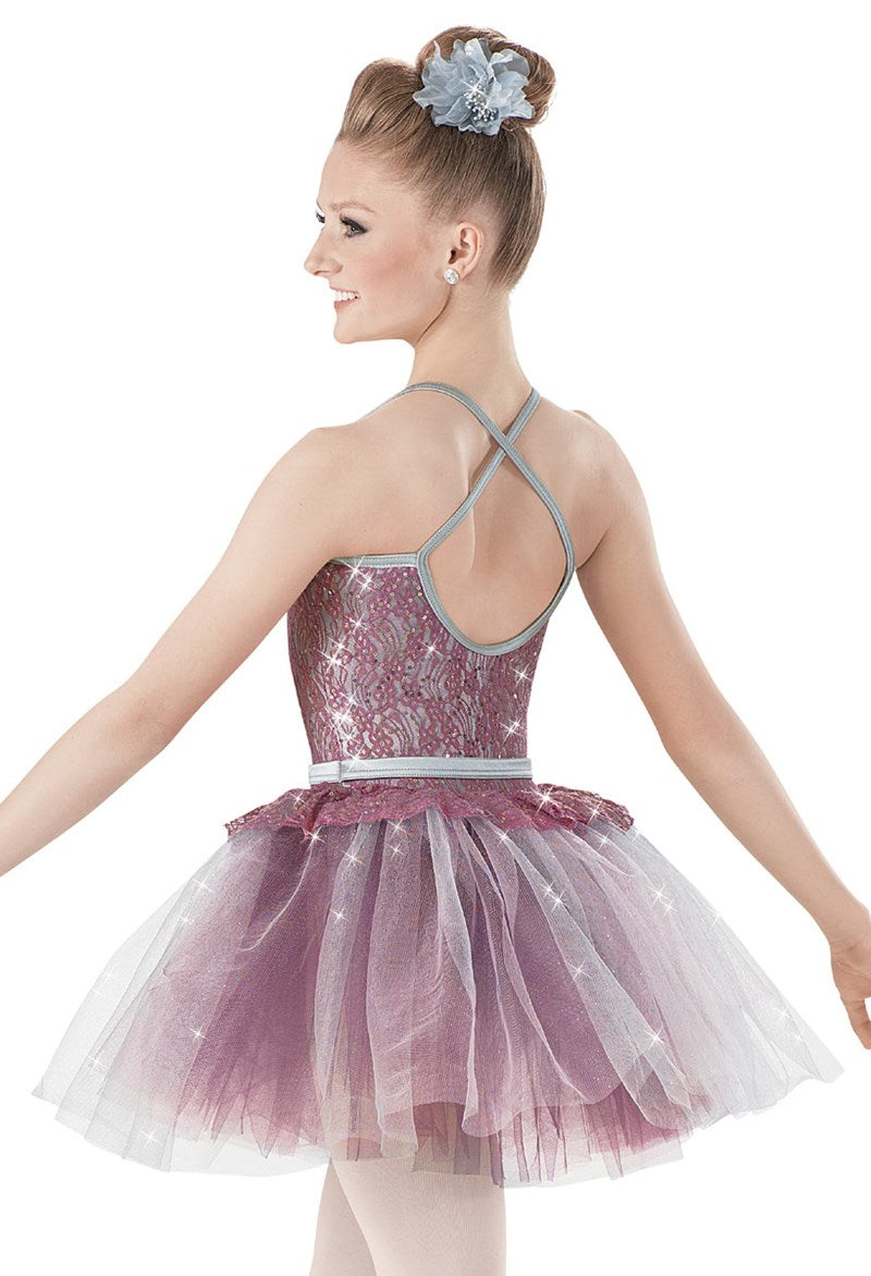 Pre-Owned Costume Weissman  7585 Int Child Rose Tutu Ballet Sequin