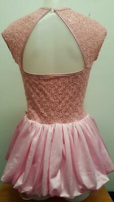 Pre-Owned Costume Curtain Call E1795 Medium Adult Pink Jazz Sequin